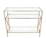 CT311 Silver Console Table with 3 Shelves