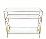 Zeugma CT311 Silver Console Table with 3 Shelves