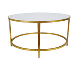 CT324 Gold Round Coffee Table