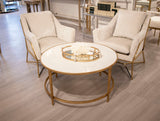 Zeugma CT324 Gold Round Coffee Table