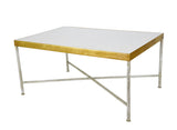 CT325 Silver and Gold Rectangle Coffee Table