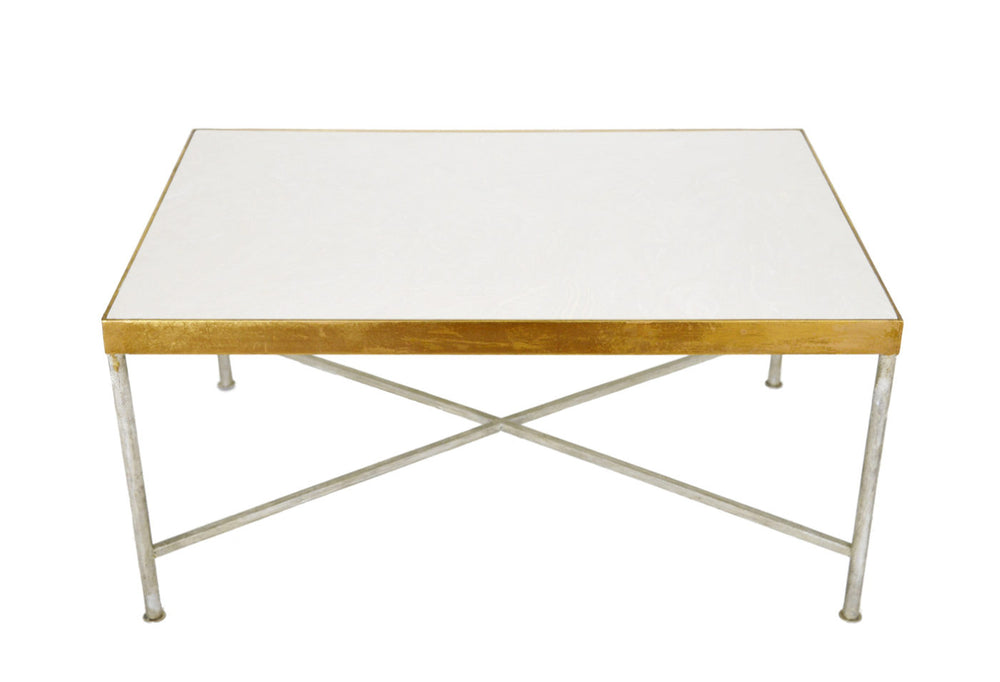 Zeugma CT325 Silver and Gold Rectangle Coffee Table
