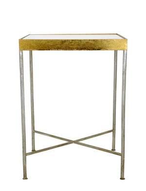 Zeugma CT326 Silver and Gold Square Side Table