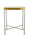 CT326 Silver and Gold Square Side Table