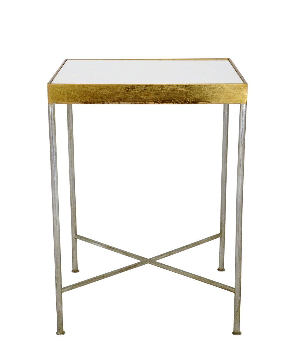 Zeugma CT326 Silver and Gold Square Side Table