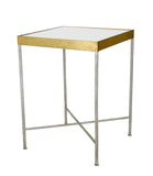 Zeugma CT326 Silver and Gold Square Side Table