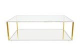 CT350 White & Gold Rectangle Coffee Table
