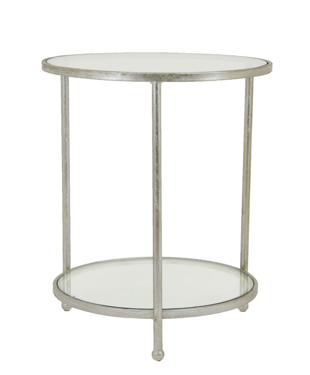 Zeugma CT361 Silver Round Side Table