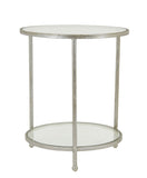 CT361 Silver Round Side Table