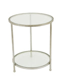 Zeugma CT361 Silver Round Side Table
