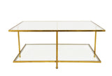 CT362 Gold Rectangle Coffee Table