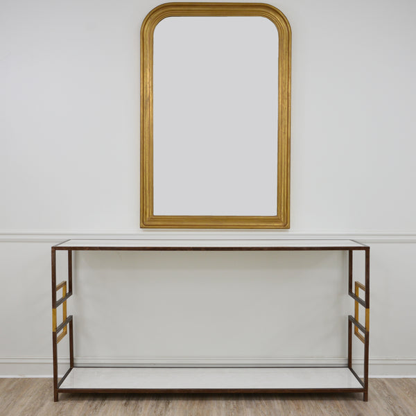 Zeugma CT373 Brown & Gold Console Table