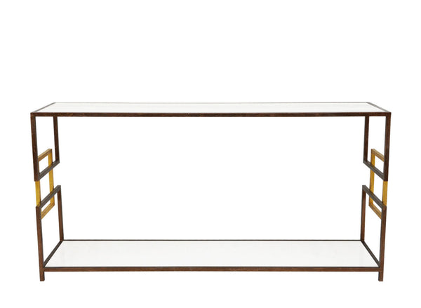 Zeugma CT373 Brown & Gold Console Table