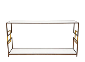 Zeugma CT373 Brown & Gold Console Table