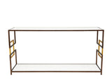 CT373 Brown & Gold Console Table