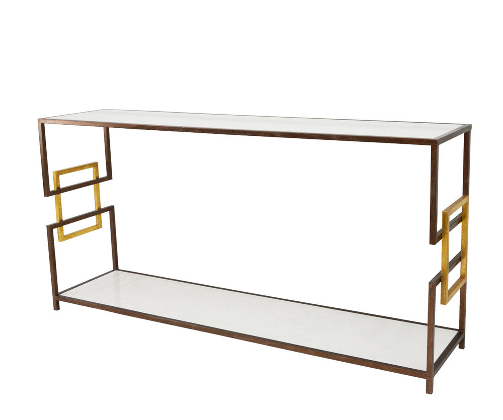 Zeugma CT373 Brown & Gold Console Table