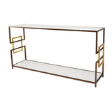 Zeugma CT373 Brown & Gold Console Table