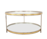 Zeugma CT393 Champagne & Round Gold Coffee Table