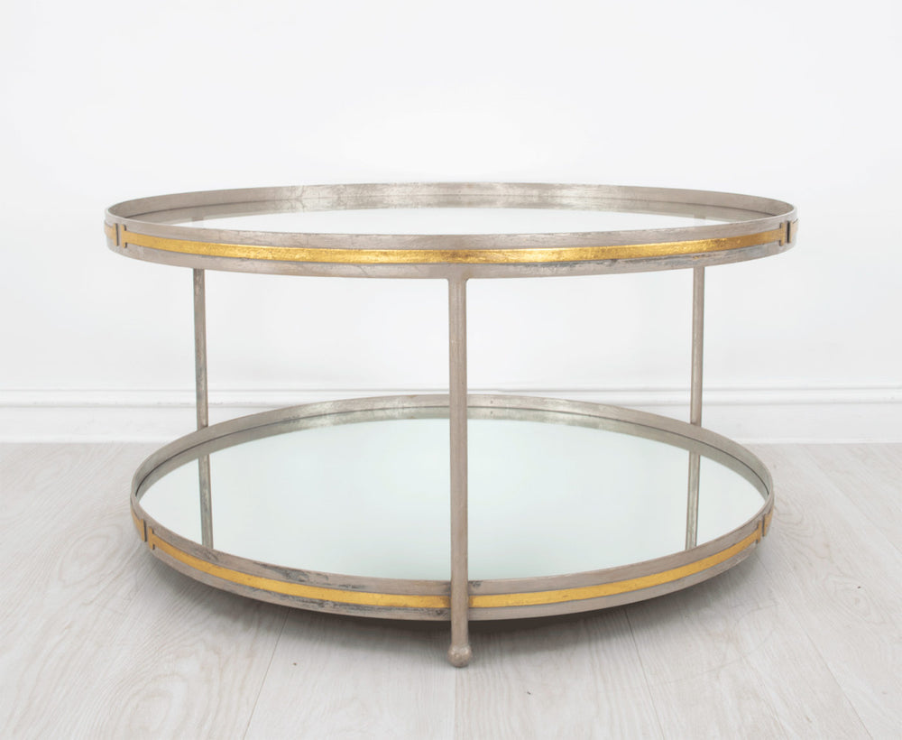 Zeugma CT393 Champagne & Round Gold Coffee Table