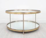 Zeugma CT393 Champagne & Round Gold Coffee Table