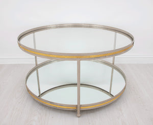 Zeugma CT393 Champagne & Round Gold Coffee Table