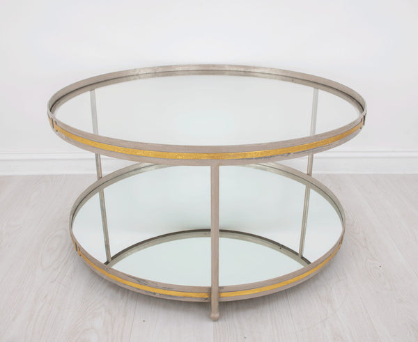 Zeugma CT393 Champagne & Round Gold Coffee Table