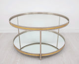 Zeugma CT393 Champagne & Round Gold Coffee Table