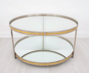 Zeugma CT393 Champagne & Round Gold Coffee Table