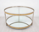 Zeugma CT393 Champagne & Round Gold Coffee Table