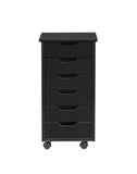 Cary Six Drawer Rolling Storage Cart,