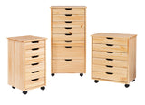 Cary Six Drawer Wide Roll Cart,