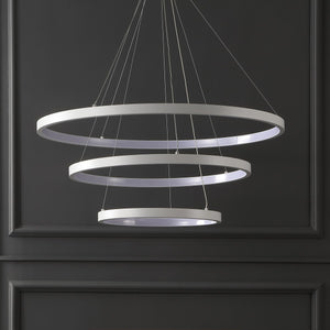 Safavieh Meranda 3 Tier Chandelier White Metal / Plastic CTL1001B