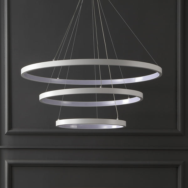 Safavieh Meranda 3 Tier Chandelier White Metal / Plastic CTL1001B