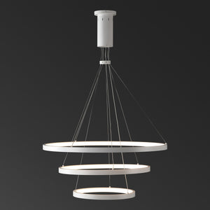 Safavieh Meranda 3 Tier Chandelier White Metal / Plastic CTL1001B
