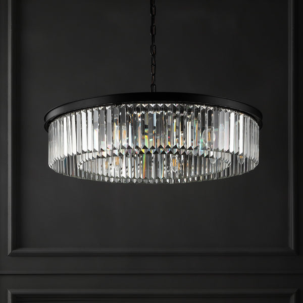 Safavieh Jennaya Crystal Chandelier Black Metal / Crystal CTL1002A