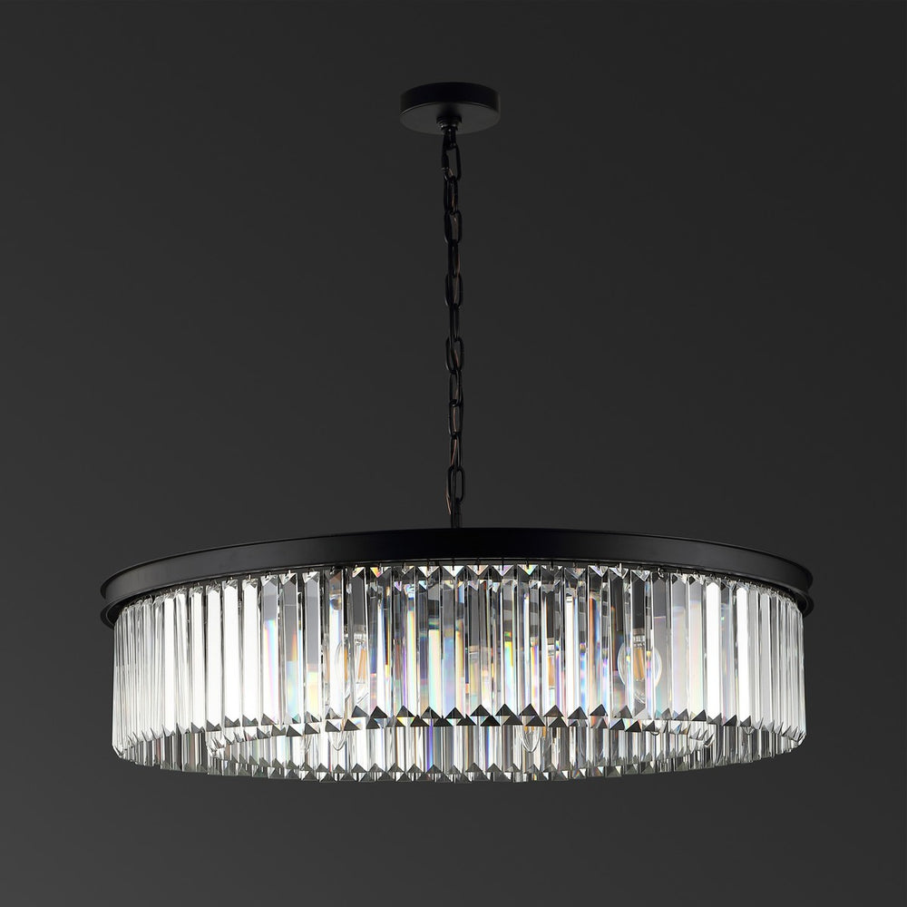 Safavieh Jennaya Crystal Chandelier Black Metal / Crystal CTL1002A