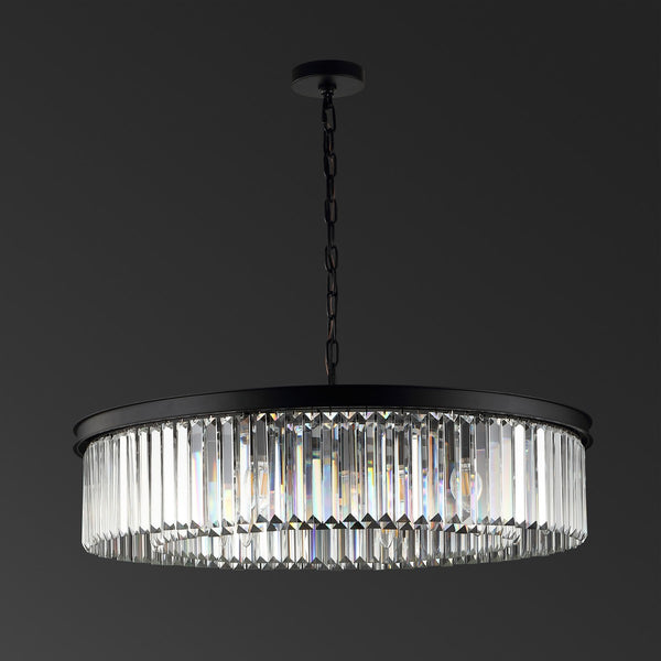 Safavieh Jennaya Crystal Chandelier Black Metal / Crystal CTL1002A