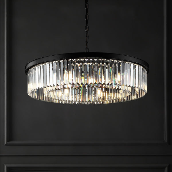 Safavieh Jennaya Crystal Chandelier Black Metal / Crystal CTL1002A