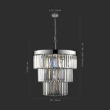 Safavieh Coulette 3 Tier Crystal Chandelier CTL1007B