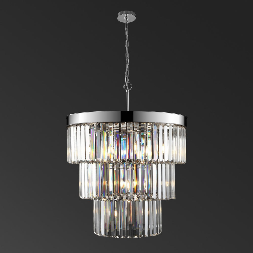 Safavieh Coulette 3 Tier Crystal Chandelier CTL1007B