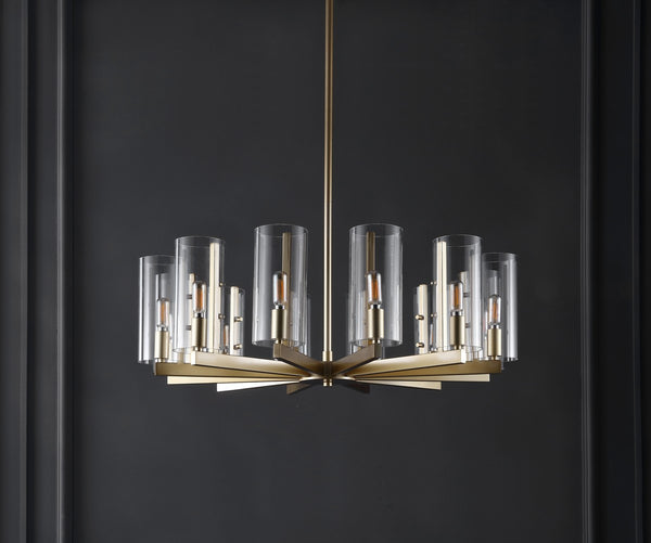 Safavieh Benicio Gold Chandelier Gold Metal / Glass CTL1014A