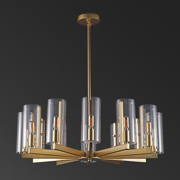 Safavieh Benicio Gold Chandelier Gold Metal / Glass CTL1014A