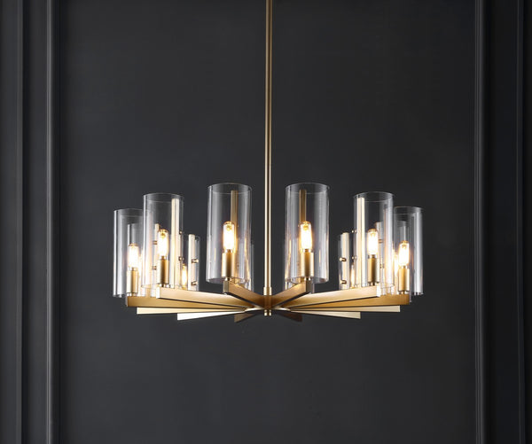 Safavieh Benicio Gold Chandelier Gold Metal / Glass CTL1014A