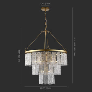 Safavieh Marjory 3 Tier Chandelier Gold Metal / Glass CTL1015A