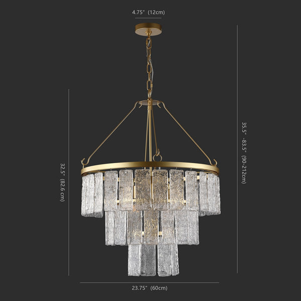 Safavieh Marjory 3 Tier Chandelier Gold Metal / Glass CTL1015A