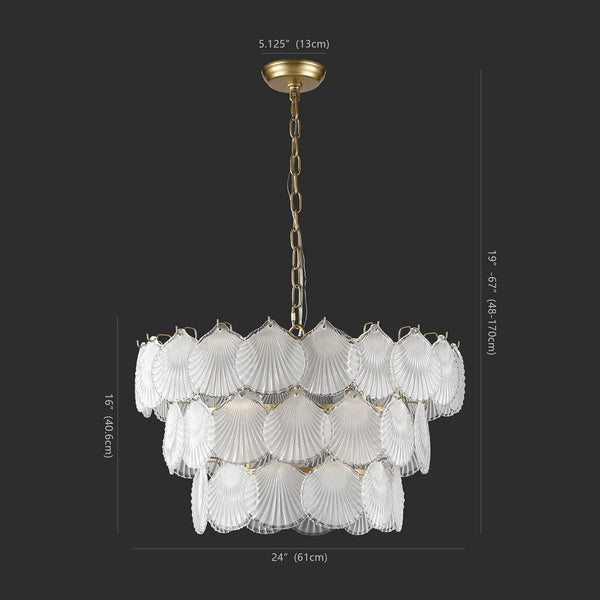 Safavieh Gutierrez 3 Tier Glass Chandelier XI22 CTL1016A