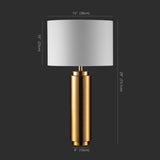 Safavieh Terry Metal Pillar Table Lamp XI22 CTL1025A