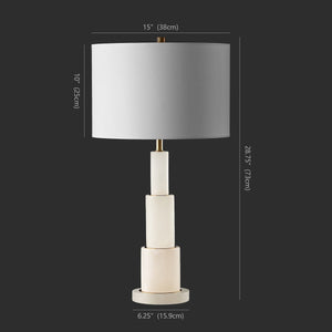 Safavieh Gardiner Alabaster Tiered Table Lamp XI22 CTL1035A