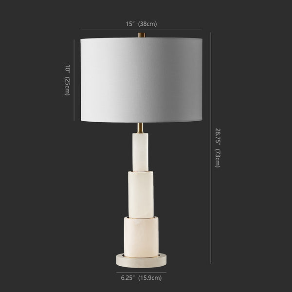 Safavieh Gardiner Alabaster Tiered Table Lamp XI22 CTL1035A