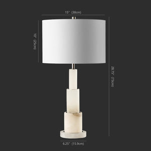 Safavieh Gardiner Alabaster Tiered Table Lamp XI22 CTL1035B